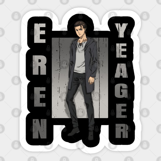 Eren Yeager: Attack on Titan Sticker by Otaku Vibes